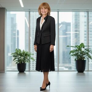 St. John caviar Black Santana knit jacket size 8 Textured couture blazer made US